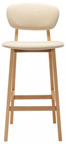 vidaXL 2 db krémszínű szövet bárszék