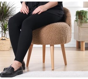 MIKI puff, átmérő 46 cm, barna