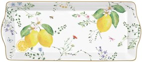 Porcelántálca 35x15cm, dobozban, Fleurs et Citrons