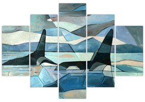 Kép - Orcas (150x105 cm)