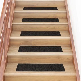 öntapadós lépcsőszőnyegek 30 db 76 x 20 cm barna téglalap alakú