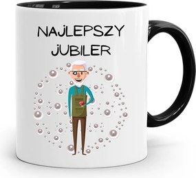 Ékszerésznek Bögre Fekete Legjobb Ékszer nyomott mintával