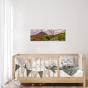 Tájkép (órával) (90x30 cm)