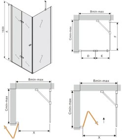 Mexen Lima zuhanykabin 65x120cm, 6mm üveg, króm profil-átlátszó üveg, 856-065-120-01-00