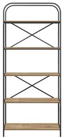 Könyvespolc kézműves tölgy 80 x 30 x 183 cm Faanyag