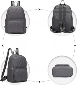 Szürke steppelt városi hátizsák „Serenity“