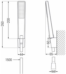 Mexen Alfa R72 fürdőgarnitúra, fekete, 745703R72-70