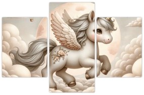 Kép - Egyszarvú a felhőkben (90x60 cm)