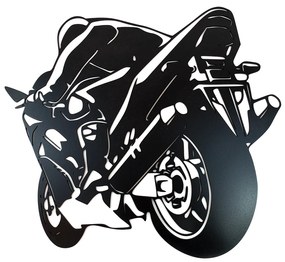 Vidám Fal |  Fából készült fali dekoráció Sport motorkerékpár fekete