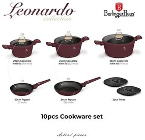 BerlingerHaus 10 részes edénykészlet Leonardo Collection BH/8050N