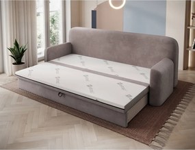 Barna kordbársony kinyitható-tárolóhelyes kanapé 236 cm Elioss – ELTAP