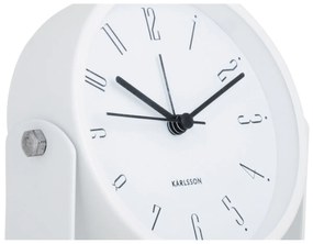 Karlsson 5989WH design ébresztőóra fehér, átmérő 12 cm