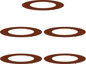 vidaXL Alkalmas lapos fa gyűrűkhez 5 pcs Barna Ø50 / 80 cm