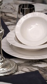 18 részes porcelán étkészlet fehér