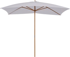 Outsunny Kert Parasol 295x200 cm Fa Rúddal Bambusz Bordákkal és Kötéllel, Vízálló Téglalap alakú Kert Napernyő Teraszra vagy Utcára, Klasszikus Stílus
