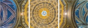 A Siena templom mennyezetének képe (órával) (90x30 cm)