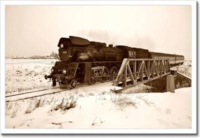 Poszterek keretben 60x40 Gőzmozdony Ol 49-59 Wolsztyn