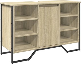 vidaXL sonoma tölgy szerelt fa fürdőszobai mosdószekrény 91x35x60 cm