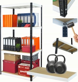 Helios fém tároló állvány garázs állvány 180x100x50cm 4Px275kg Pl