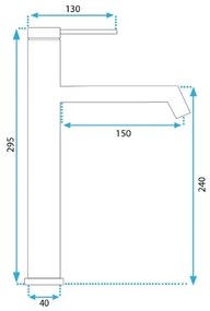 REA-B5320 - FOSS mosdócsaptelep 29,5 cm matt fekete