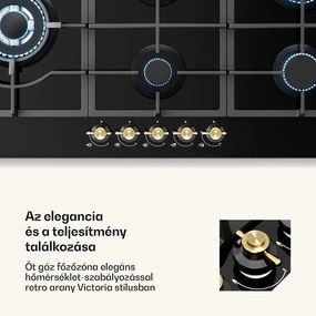 Klarstein Victoria Chef Edition, gáz főzőlap, 5 zóna