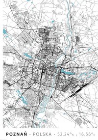 Poznań várostérkép poszter A1 59,4x84,1 cm
