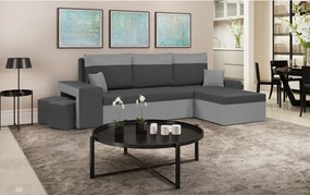 NEVADA Kinyitható sarokkanapé Sötétszürke/világosszürke