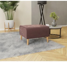 Rózsaszín bársony lábtartó Carole – Ropez