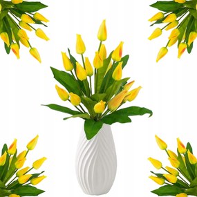 Tulipánok Mint Élő Nagy Csokor Húsvéti Jelmez Mesterséges Virágok Váza