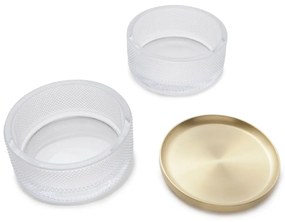 Tesora üveg ékszerdoboz, aranyszínű fedéllel - Umbra