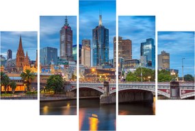 Melbourne város képe (150x105 cm)