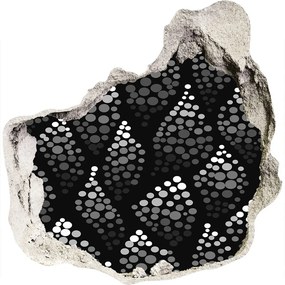 3d fali matrica lyuk a falban Fekete-fehér pontok nd-p-108889410