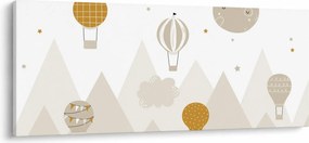 Kép - Repülő léggömbök (120x50 cm)