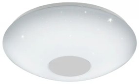 LED lámpa , mennyezeti/fali , kerek , kristály hatású , 14W , állítható fehér színárnyalat (CCT) , távirányítóval , EGLO , VOLTAGO 2 , 95971