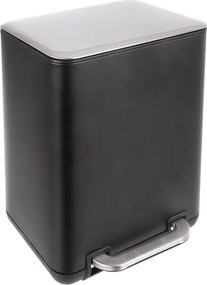 Fekete rozsdamentes acél pedálos szemetes 6 l Black – Orion