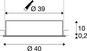 SLV MEDO 1001906 Beépíthető spotlámpa 1x28W/LED 3000/4000K 3300LM IP20