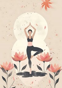 Poszter 30x40 cm Jóga meditáció zen természet mindfulness