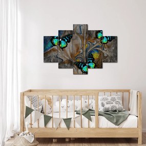 Kép - fényes pillangók képben (150x105 cm)