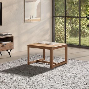 Natúr színű tölgyfa dohányzóasztal 60x70 cm Unai – MOME