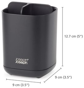 Fekete műanyag fogkefetartó pohár EasyStore – Joseph Joseph