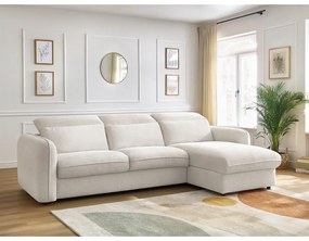 Fehér kinyitható sarokkanapé (variálható) Achille – Bobochic Paris