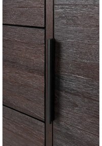 Barna teakfa alacsony komód 135x82 cm Webster – White Label