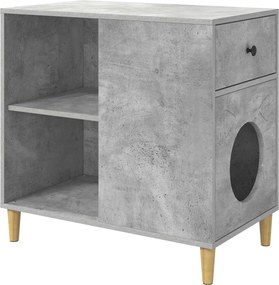 vidaXL Macska Ház Beton 72 x 42,5 x 70 cm Faanyag