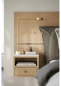 Natúr színű tölgyfa ágytámla 240x79 cm Whitmore – Rowico