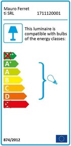 Fehér-aranyszínű állólámpa üveg búrával (magasság 176 cm) Glamy – Mauro Ferretti