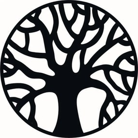 Fából készült falikép ágakkal körben - POCCITT