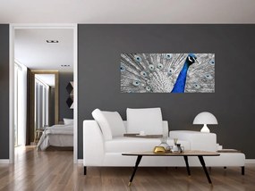 Kék páva képe (120x50 cm)