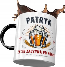 Fekete Bögre Patrik Férj Kolléga Ajándék Nyomtatott Fotóval