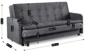 Zestaw 2x Sofa STELLA Szara