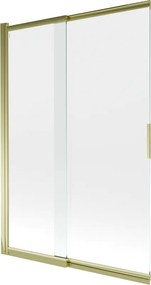 Mexen Fox kétszárnyas toló kádparaván 120 x 150 cm, átlátszó, arany - 891-120-002-50-00